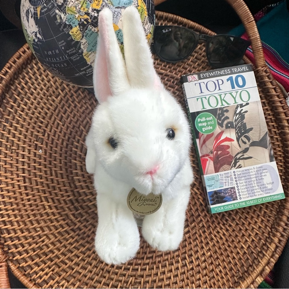 Aurora Miyoni American White Rabbit Plush Stuffed Animal Lovey New with Tags